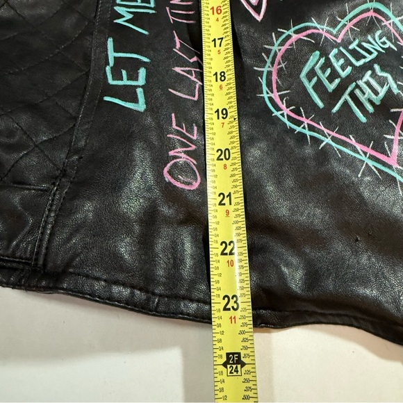 INC XL custom made Blink 182 vegan leather jacket - Picture 13 of 16